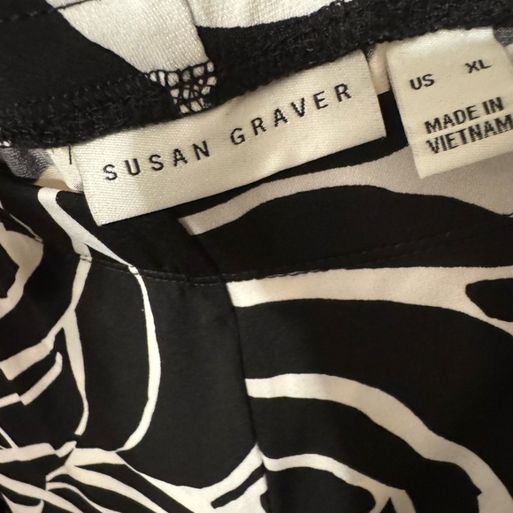 Susan Graver Regular Printed Liquid Knit Straight-Leg Crop Pants NWOT XL - Picture 4 of 5